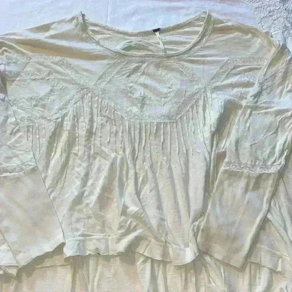 Free People New Hope babydoll top in ivory - Picture 4 of 9